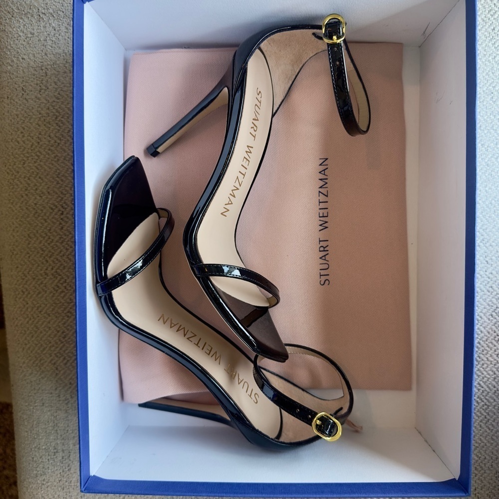 Stuart Weitzman Nudistcurve Ankle Strap Women’s Sandal 7 - Picture 12 of 13